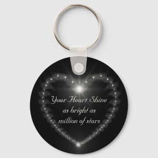 Heart shine as bright as million stars keychain. keychain