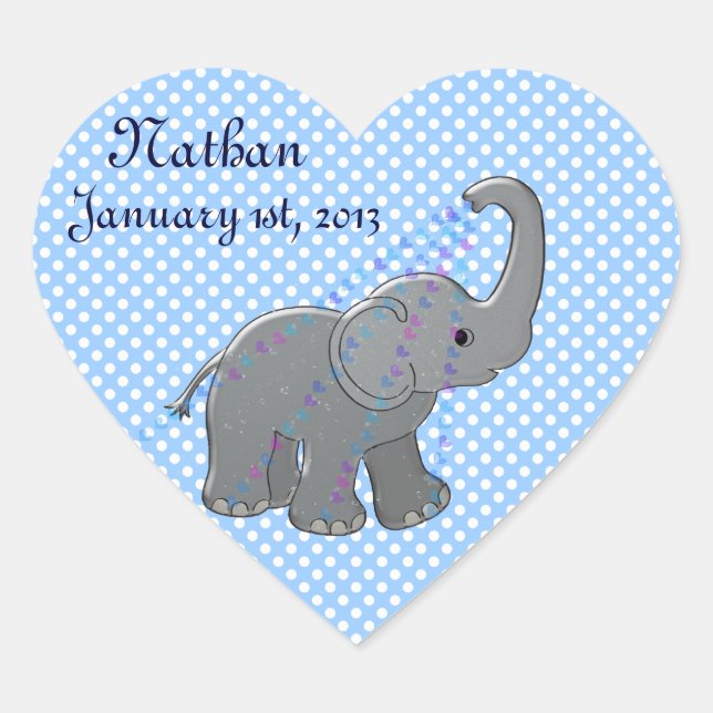 heart shower for boys sticker (Front)