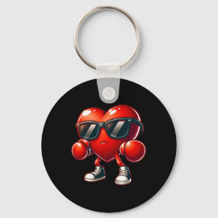 Heart Showing Boxing Skills Boxing Lovers Valentin Keychain