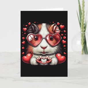 Heart Sign Hand Guinea Pig Mens Womens Guinea Pig Card