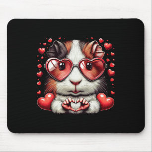 Heart Sign Hand Guinea Pig Mens Womens Guinea Pig Mouse Pad