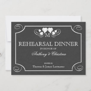 Heart Sign Rehearsal Dinner Invitation
