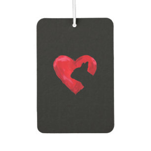 Heart Silhouette Valentines Day French Bulldog Gif Air Freshener