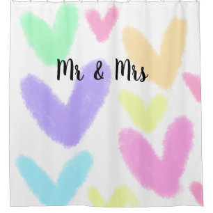 Heart simple minimal text style wedding Mr & mrs c