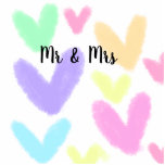 Heart simple minimal text style wedding Mr & mrs c Standing Photo Sculpture<br><div class="desc">design</div>