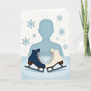 Heart Skates Winter Love Card