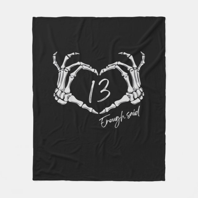 Heart Skeleton Hand Classic Fleece Blanket (Front)