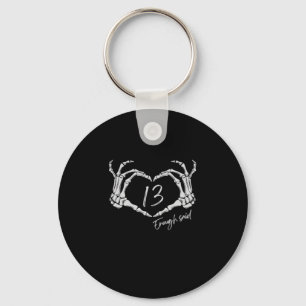 Heart Skeleton Hand Classic Keychain