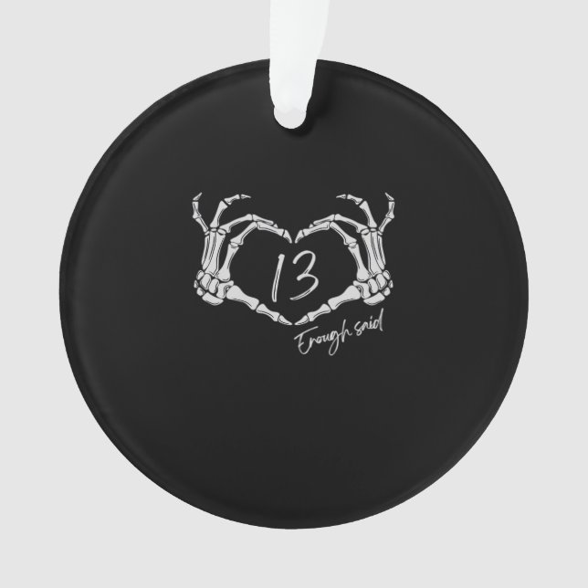 Heart Skeleton Hand Classic Ornament (Front)