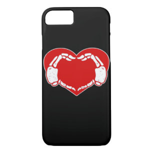 Heart Skeleton Hands Gothic Valentine Red Classic Case-Mate iPhone Case