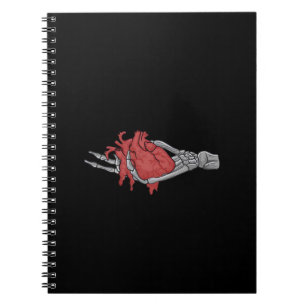 Heart Skeleton Hands Notebook
