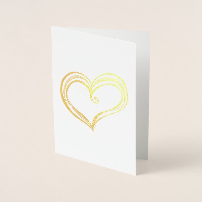 Heart Sketch Foil Card (Front)