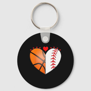 Heart Sketll Sell Valentines Day Sports Lover Keychain