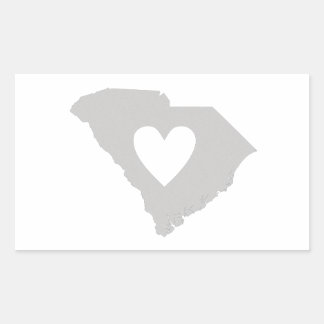 Heart South Carolina state silhouette Sticker