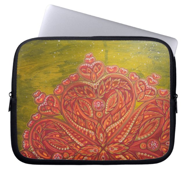 "Heart Space" Laptop Case (Painted At Burning Man) (Front)