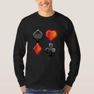 Heart Spade Cloves Money Playing Cards Card Game L T-Shirt
