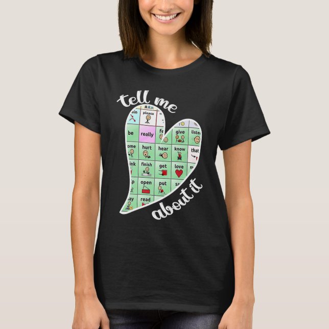 Heart Speech Language Pathologist Words Matter Spe T-Shirt (Front)