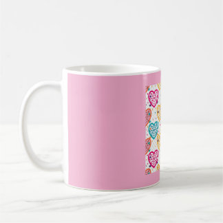 Heart Spiderweb Colourful Halloween Pattern Coffee Mug