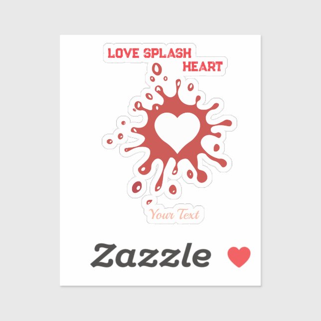 Heart Splash Art – Creative Love Expression Design (Sheet)