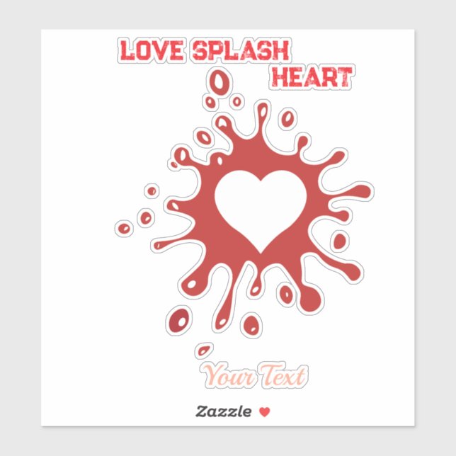 Heart Splash Art – Creative Love Expression Design (Sheet)