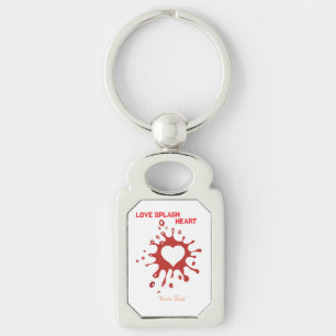 Heart Splash Art – Creative Love Expression Design Keychain