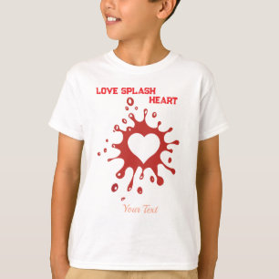 Heart Splash Art – Creative Love Expression Design T-Shirt