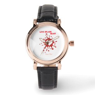 Heart Splash Art – Creative Love Expression Design Watch