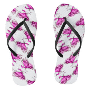 Heart Splash Flip Flops