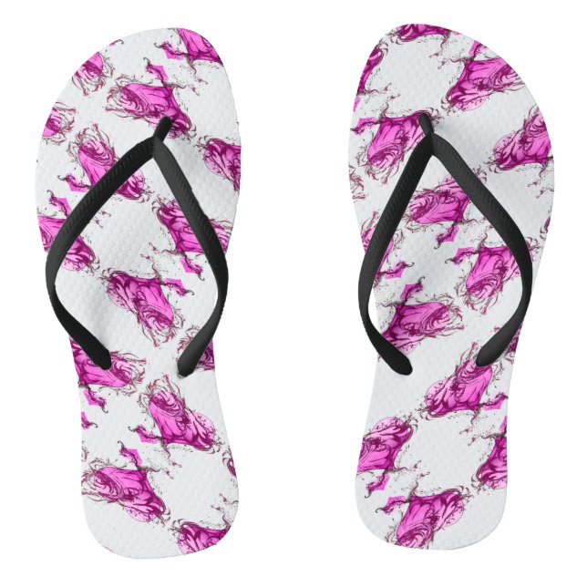 Heart Splash Flip Flops (Footbed)