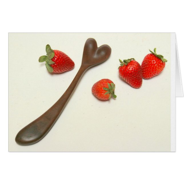 Heart spoon and strawberries (Front Horizontal)