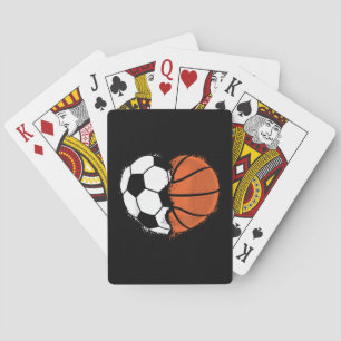 Heart Sports Soccer Basketball Ball Lover Valentin Playing Cards