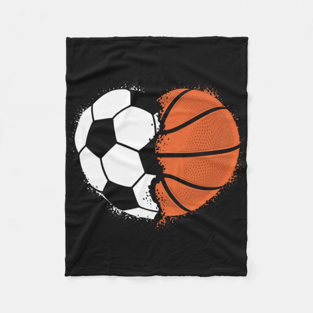 Heart Sports Soccer Sketll Ll Lover Valentines Day Fleece Blanket (Front)