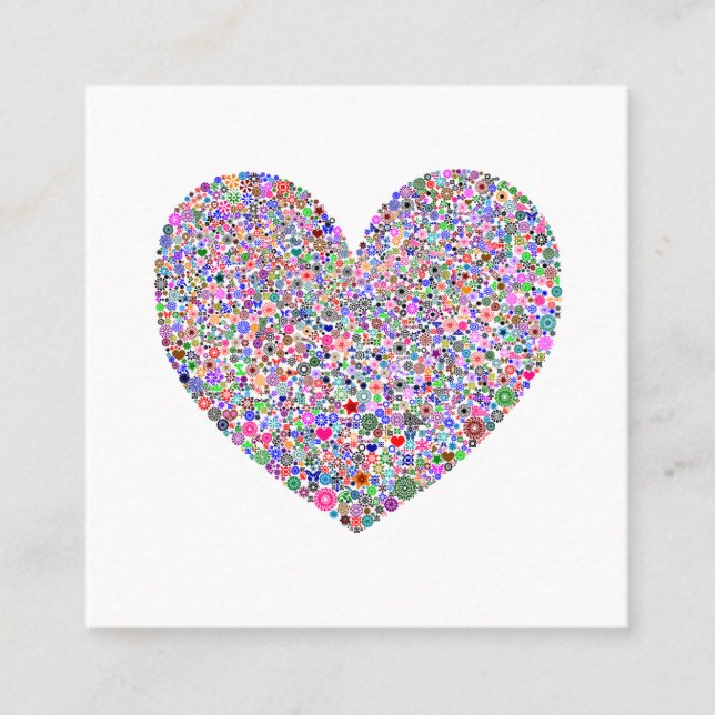 Heart Square Business Card (Front)