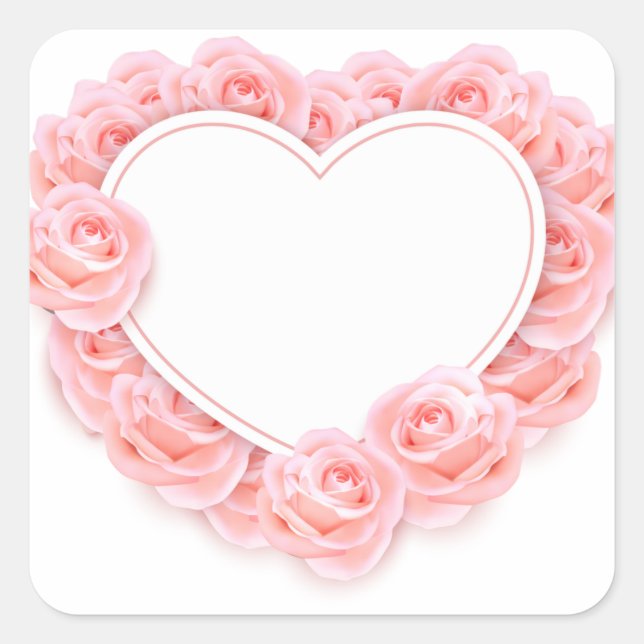 Heart Square Sticker (Front)
