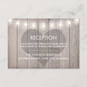 Heart Stained Reception Card