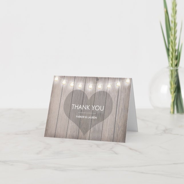Heart Stained Thank You Note Card (Front)