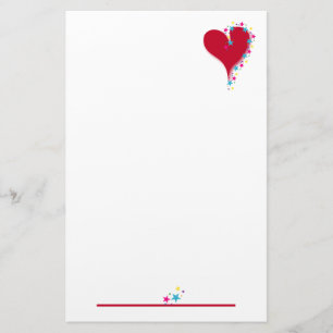 Heart & Stars Stationary Stationery
