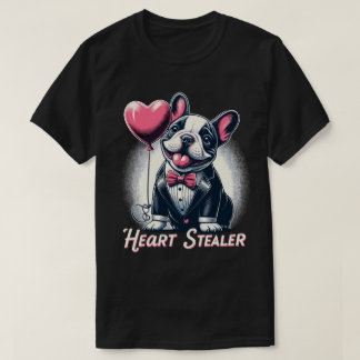 Heart Stealer - Dapper French Bulldog with Balloon T-Shirt