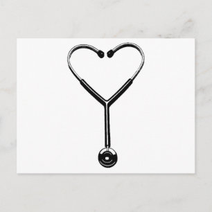 Heart Stethescope Postcard