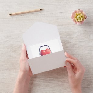 Heart & Stethoscope Greeting Card   Thank You Heal