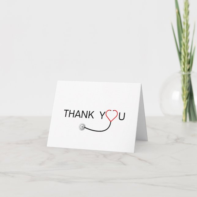 Heart Stethoscope Nurse Thank You (Front)