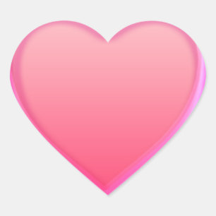 Heart Sticker Hot Pink