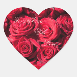 Heart sticker with love
