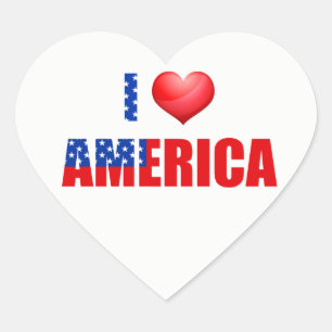 Heart Stickers-I Love America Sticker