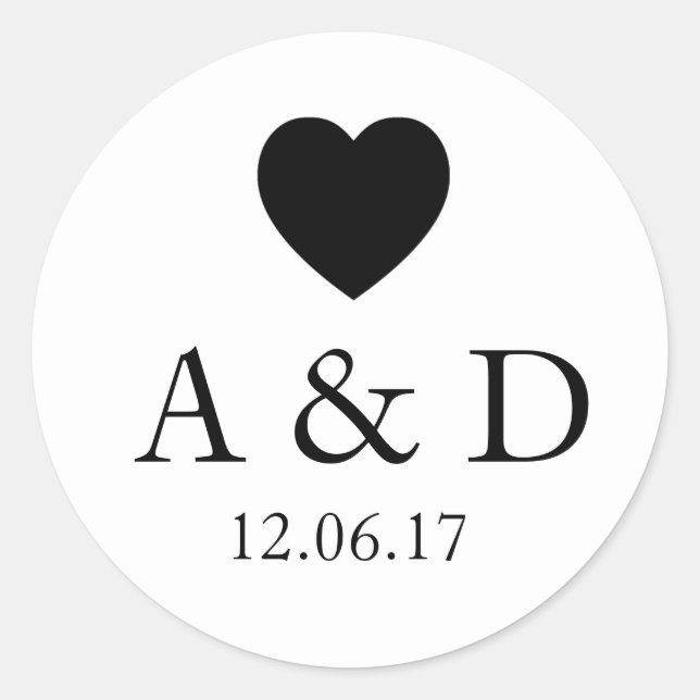 Heart Stickers Label Elegant Wedding Engagement (Front)