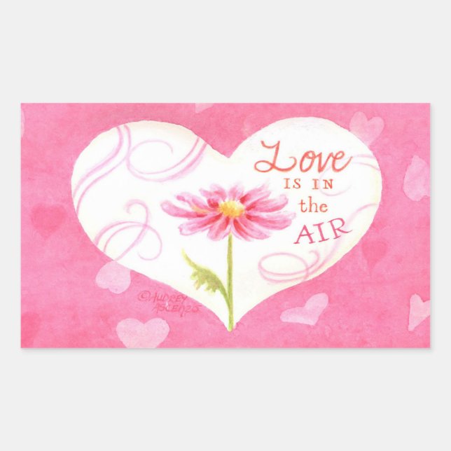 Heart Stickers Love is In The Air (Front)