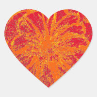 Heart Stickers Red Gerbera