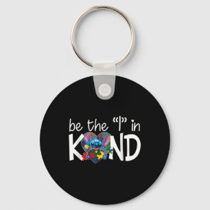 Heart Stitch Hugging Autism Awareness Choose Kind Keychain