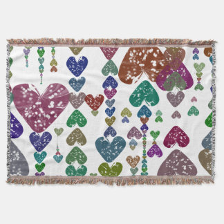 Heart strings throw blanket
