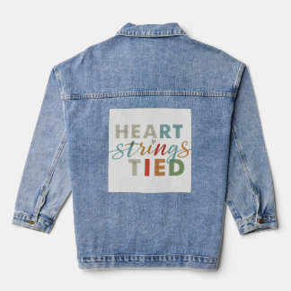 Heart strings tied  denim jacket